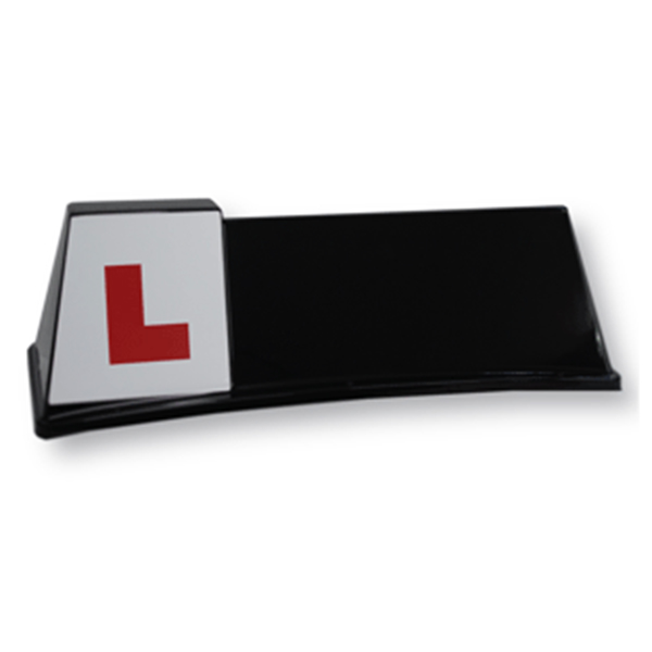 Black Mini Professional Roof Sign - with L-Plates Applied